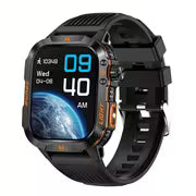 Tactical Sports Smartwatch with LED Flashlight and Compass for Men and Women.