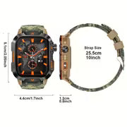 Tactical Sports Smartwatch with LED Flashlight and Compass for Men and Women.