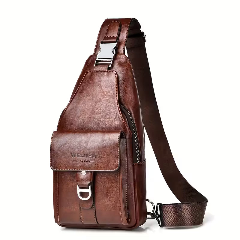 Men's Retro Street Style Crossbody Chest Bag