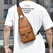 Men's Retro Street Style Crossbody Chest Bag